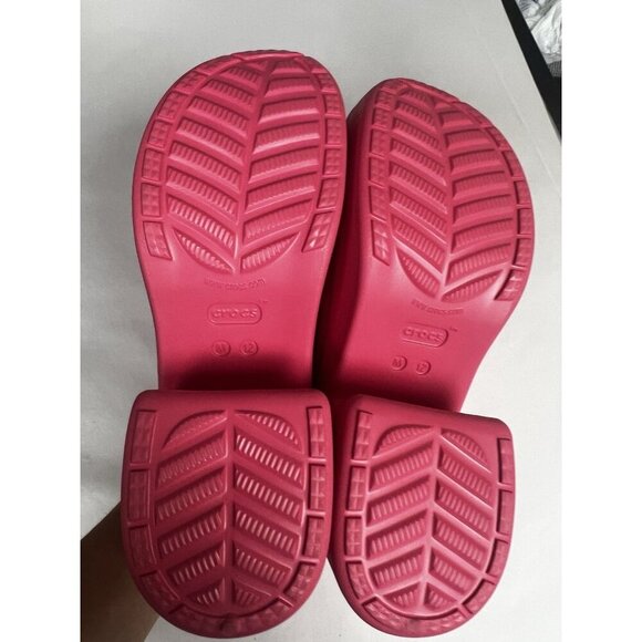 Crocs Siren Clog Womens Size 12 High Heeled Platform Hyper Pink New - Picture 7 of 8
